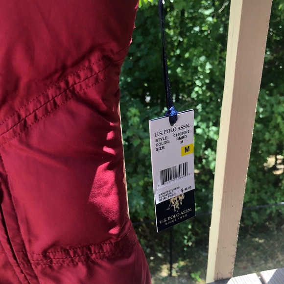 Polo Burgundy Puffer Vest Jacket Size Medium - Picture 5 of 6